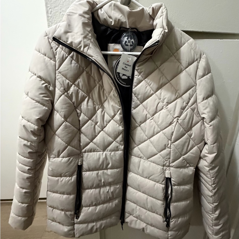 Macy's Cream Puffer Jacket